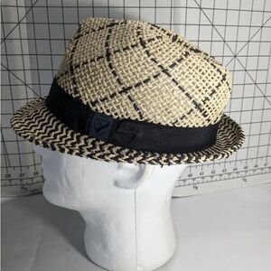 NEW- Size S/M - Cremieux Casual Panama Hat - Paper Material - Black MSRP: $40